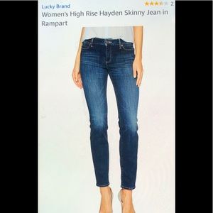 Lucky brand Hayden skinny jeans